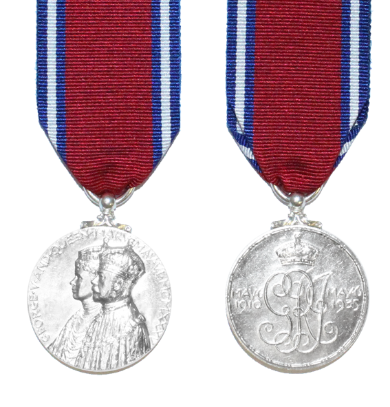 King George V 1935 Full Size Silver Jubilee Medal and Ribbon