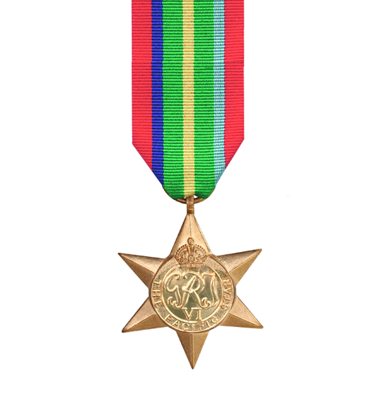 WW2 Pacific Star Medal and Ribbon
