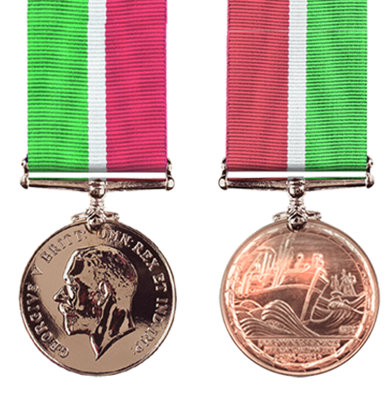 The Mercantile Marine Service War Medal from WW1