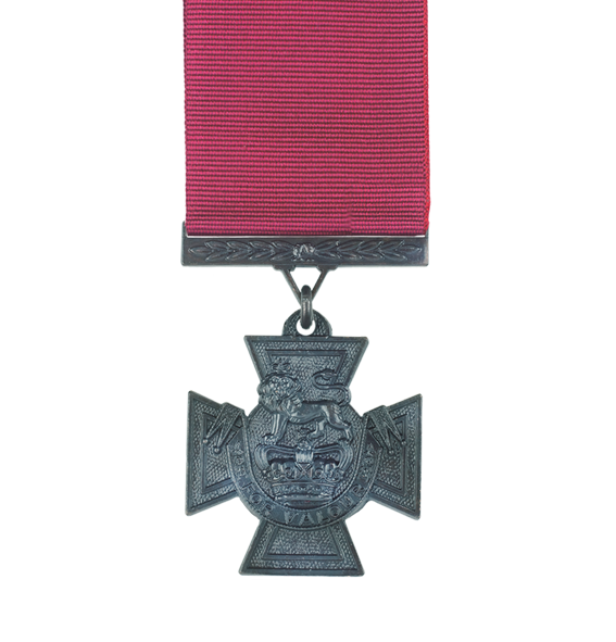 The Victoria Cross Replica Medal and ribbon full size