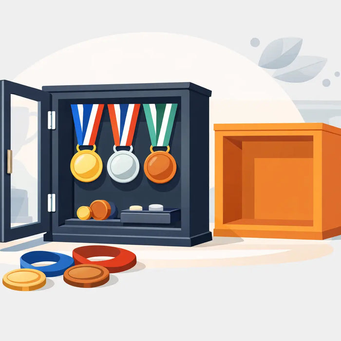 Choosing Front Opening Medal Storage