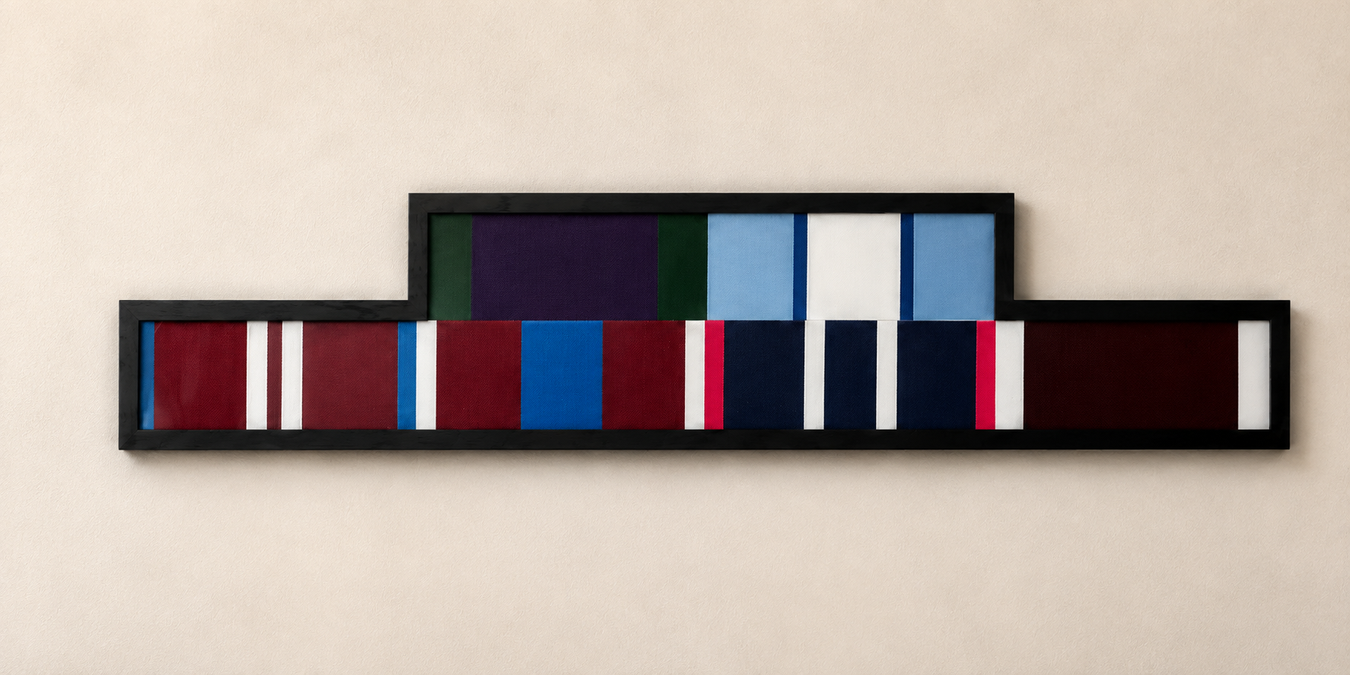personalised-four-medal-ribbon-bar-framed-art