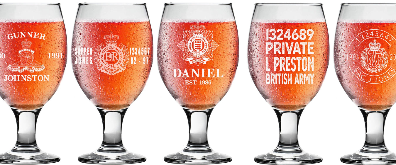 Engraved Military Glassware Collection