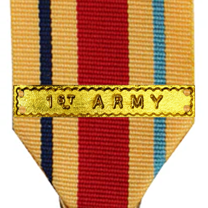 1st Army WW2 ribbon bar shown on a ribbon