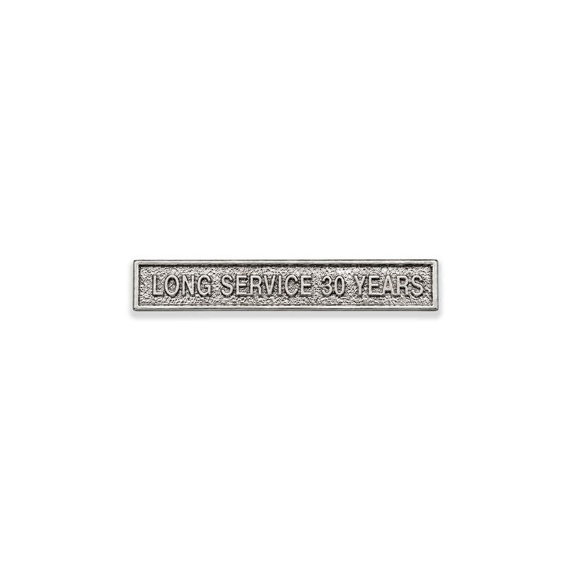 Police Fire and Ambulance 30 Year Long Service miniature silver medal bar