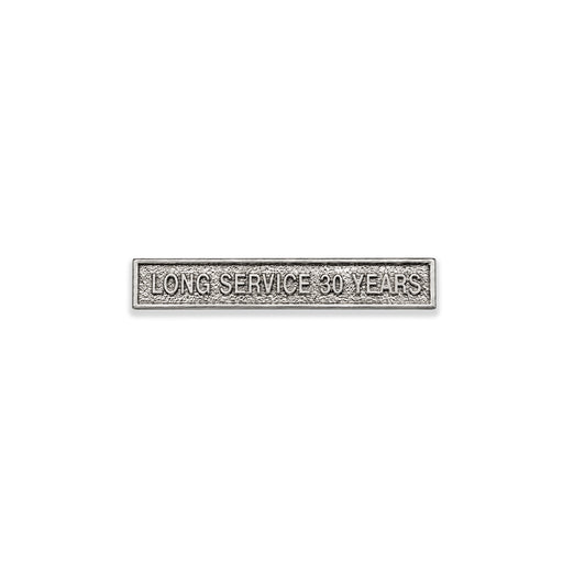 Police Fire and Ambulance 30 Year Long Service miniature silver medal bar