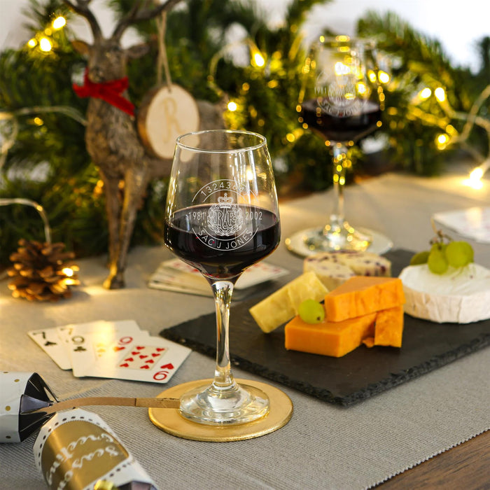 Military Engraved Red Wine Glass – LAV Lal 400ml