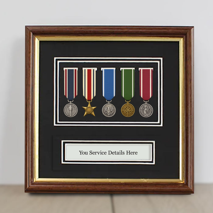 medal frame colour options black white wood grey