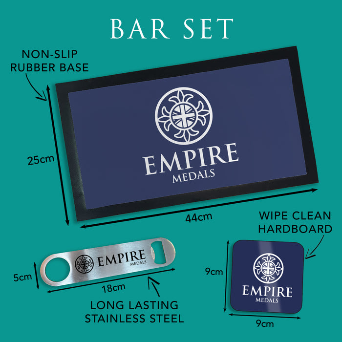 Royal Air Force Bar Set RAF Gift  - Choose from Custom Bar Runner, Coasters, Bottle Opener & Bar Sign