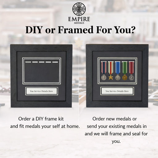 military medal frame for 5 medals real glass front