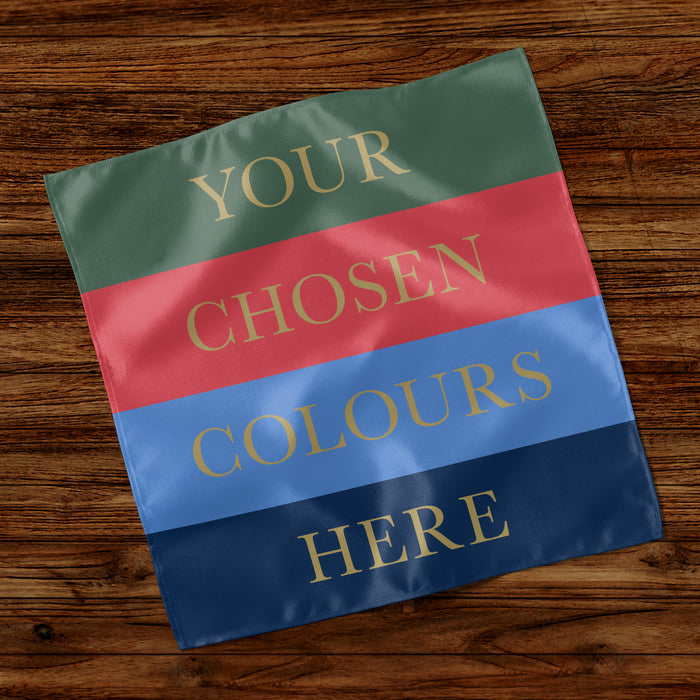 Personalised Military Pocket Square – Pack of 4 - Choose Your Own Colours