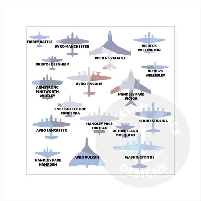 Bomber Command Aircraft Frames Print