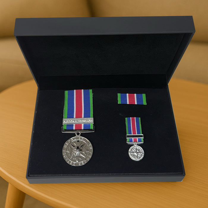 Commemorative National Service British Forces Medal Set in presentation case