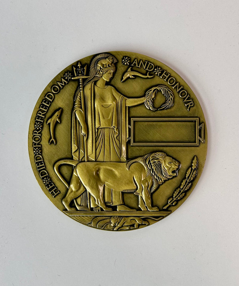 Memorial Plaque - The Death Penny with Memorial Scroll