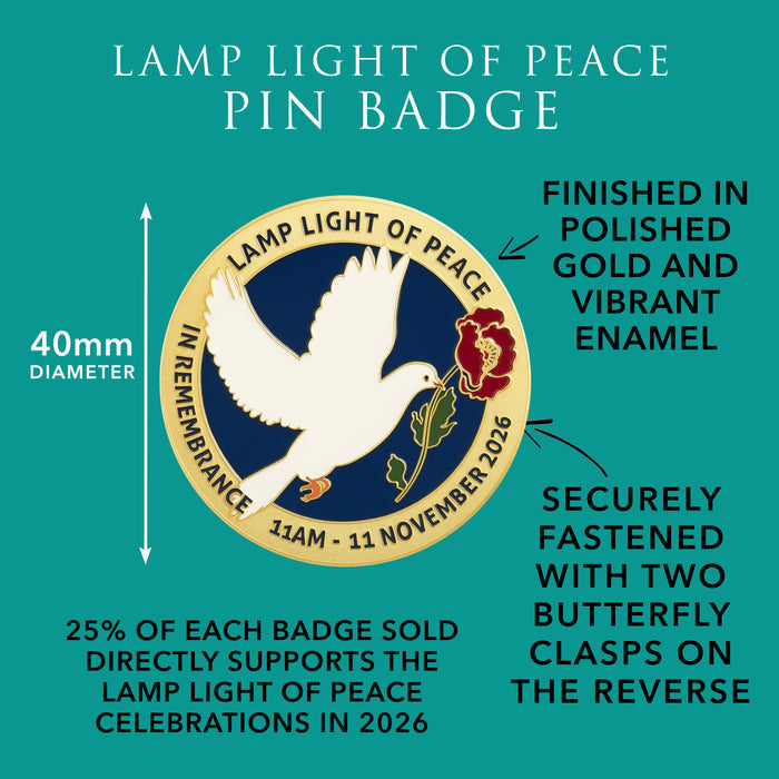 Lamp Light of Peace Lapel Badge – Official Commemorative Pin for Peace & Remembrance