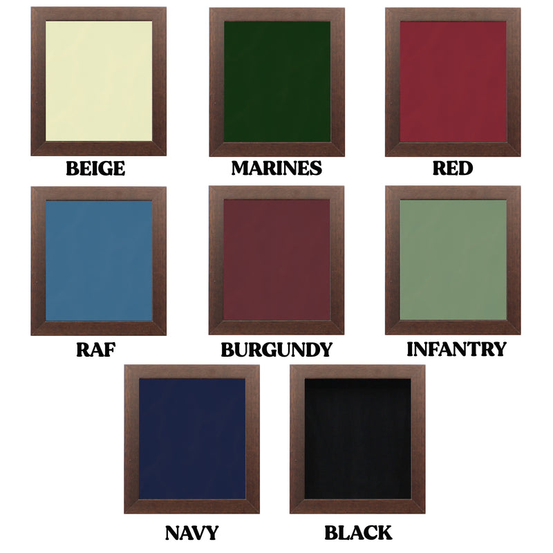 Military Colours Medal Display Case for 2 Mounted Medals (select your own regiment/service)
