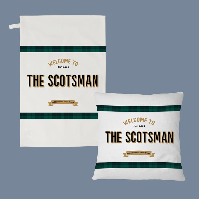 Personalised Royal Regiment of Scotland Bar Set Military Gift with Bar Mat, Coasters, Bottle Opener & Bar Sign Options