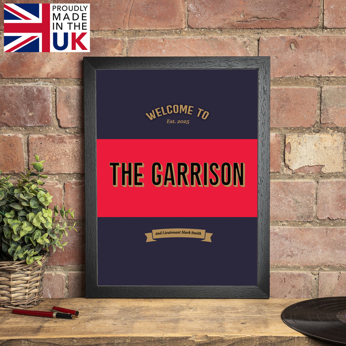 Personalised Household Cavalry Bar Set  Military Gift with Bar Mat, Coasters, Bottle Opener & Bar Sign Options