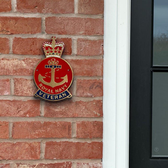 Royal Navy Veteran Badge Wall Plaque – Cast Aluminium (Indoor/Outdoor)