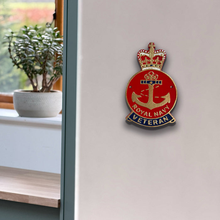 Royal Navy Veteran Badge Wall Plaque – Cast Aluminium (Indoor/Outdoor)