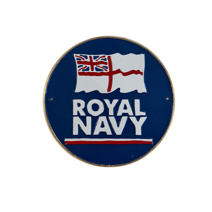 Royal Navy Wall Plaque – Cast Aluminium, 24cm (Indoor/Outdoor)