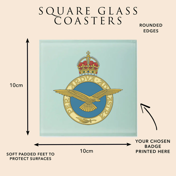 Colour Printed Square Glass Drinks Coaster