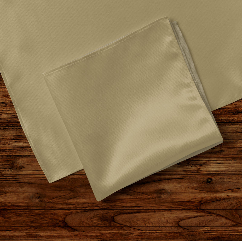 Close-up of satin-feel Mercian Regiment pocket square material