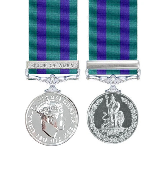 King Charles III GSM 2008 Miniature with Gulf of Aden Clasp