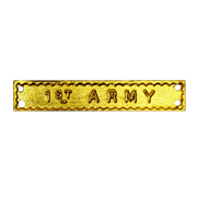 WW2 1st Army brass medal ribbon bar on white background