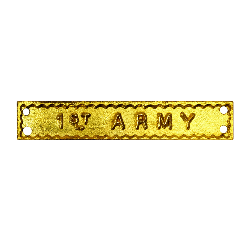 WW2 1st Army brass medal ribbon bar on white background