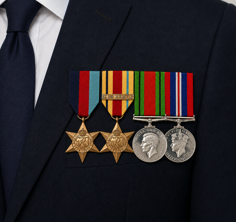 Full Size WW2 Medal Swing Mounting Service