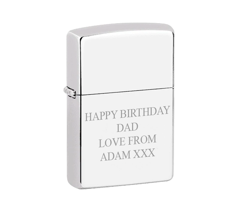 Personalised Zippo Style Lighter (silver finish)