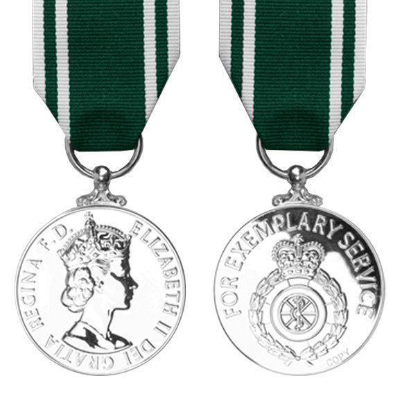 Ambulance Service Long Service Medal EIIR Presentation Set | Full Size, Miniature & Ribbon Bar