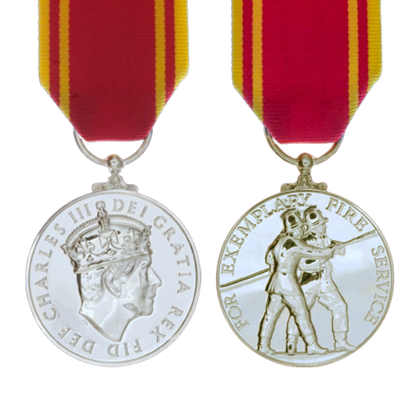 King Charles III Fire Service Full Size Medal