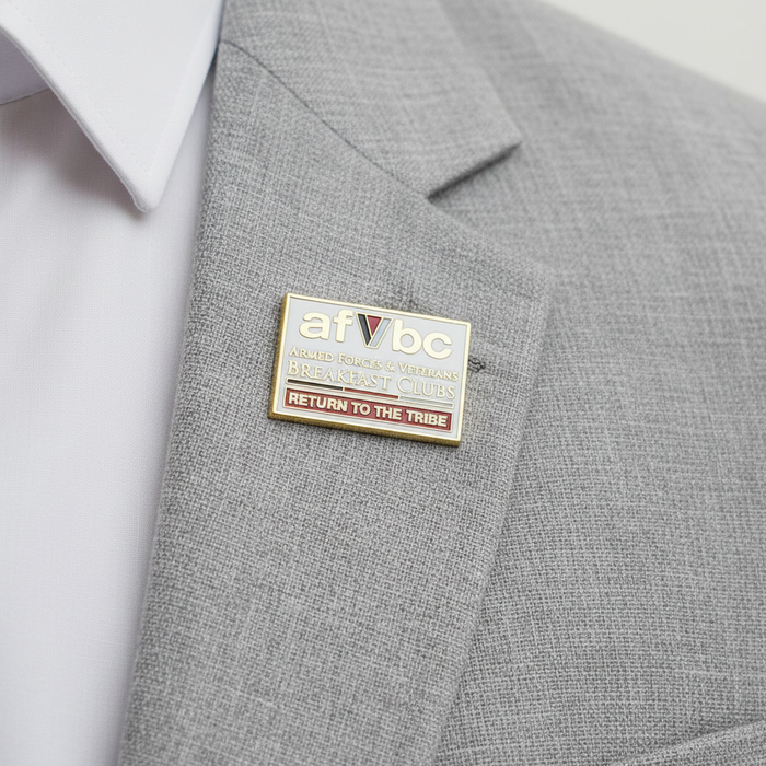 Armed Forces & Veterans Breakfast Clubs 30x15mm Enamelled Lapel Pin