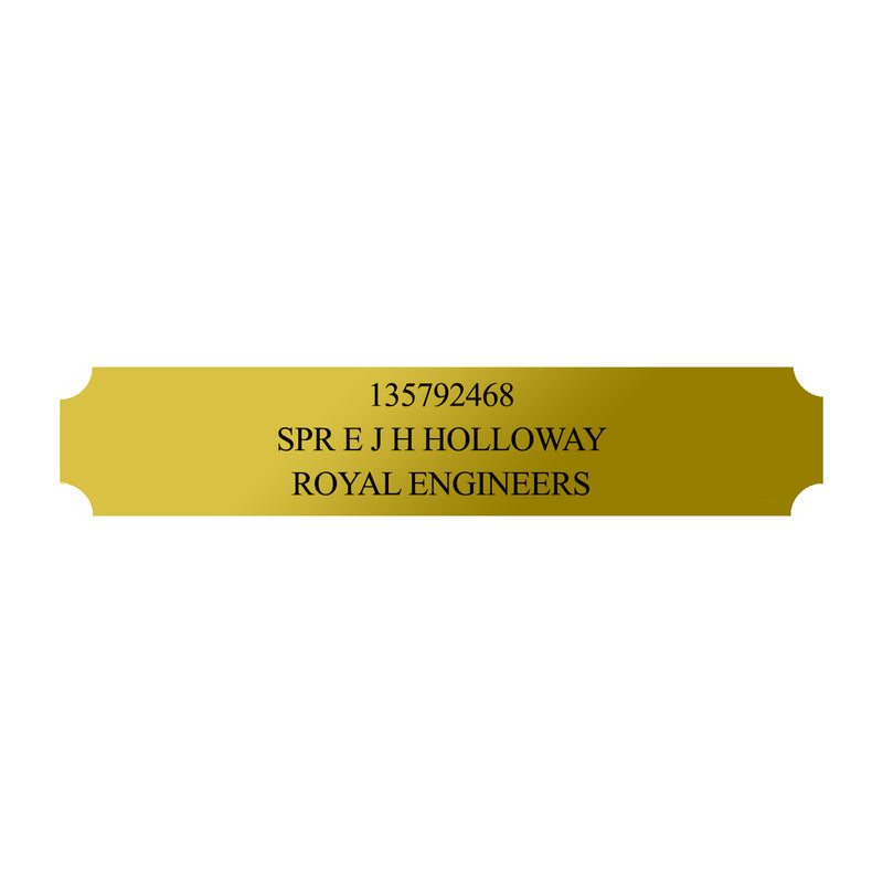 Brass Effect Engraved Plaque