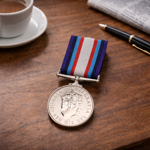 Engraved military medal presentation box humanitarian medal
Humanitarian Medal 2023 UK MoD licensed medal set