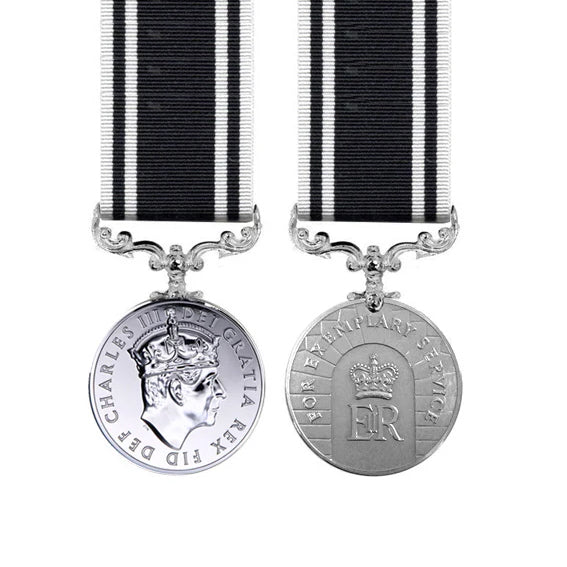 King Charles III Prison Service Long Service Miniature Medal