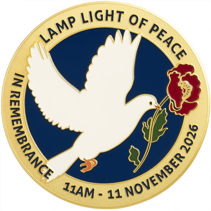 Lamp Light of Peace Lapel Badge – Official Commemorative Pin for Peace & Remembrance