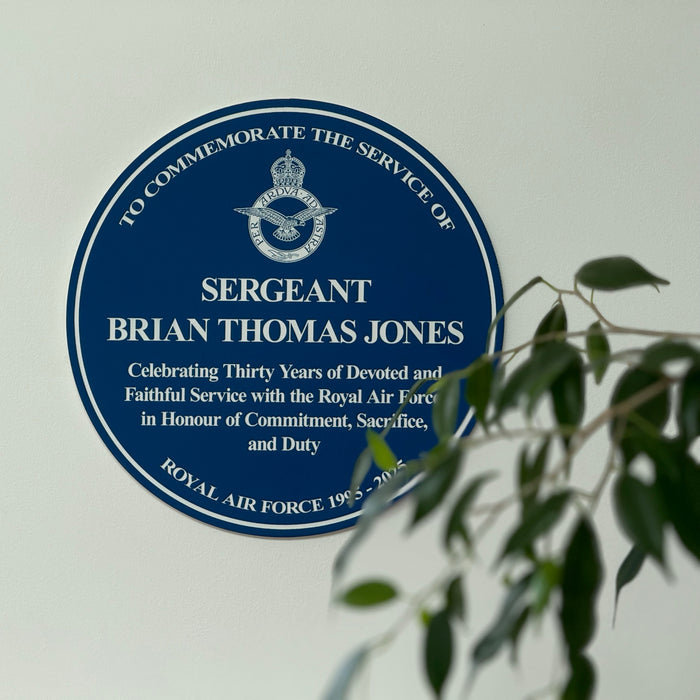 Military Service Heritage Plaque – Custom Engraved Military Commemoration Sign (23cm, Acrylic, UV-Resistant)