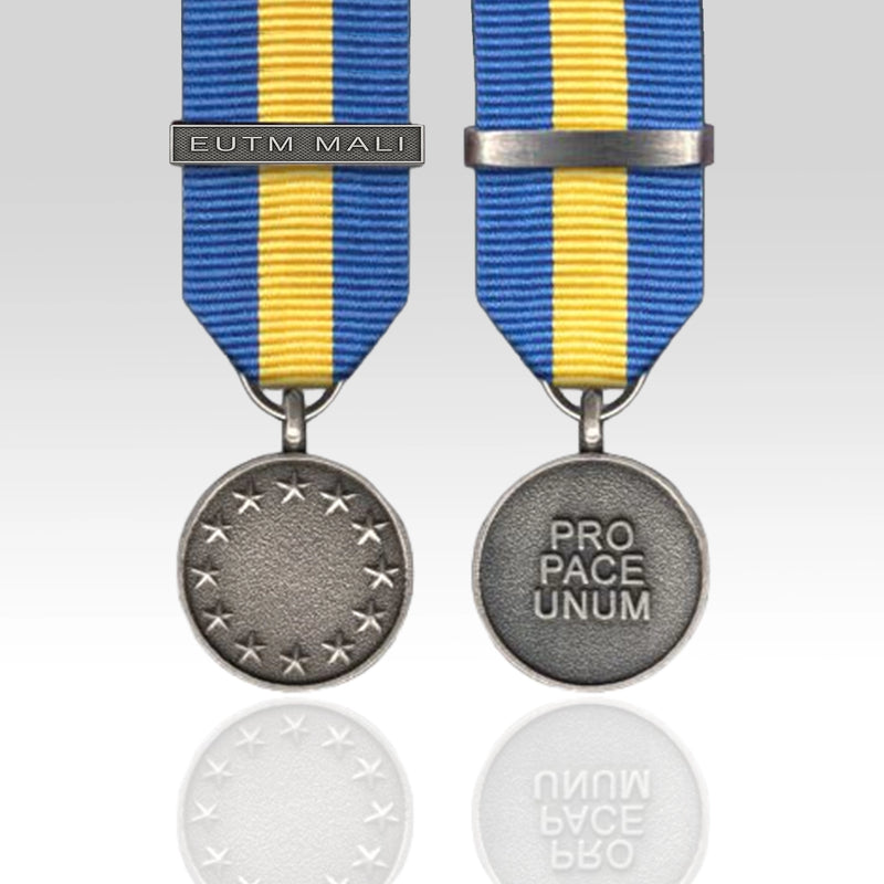 EU - ESDP Miniature Medal with EUTM MALI clasp available from Empire Medals
