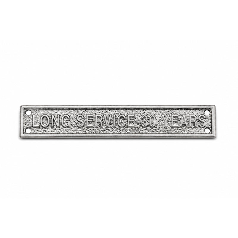Police Fire and Ambulance 30 Year Long Service silver medal bar