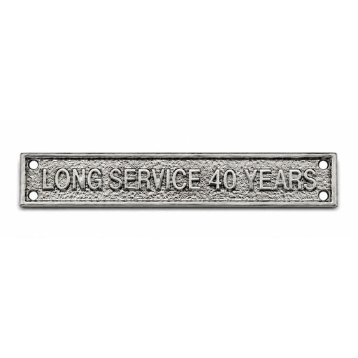 Police Fire and Ambulance 40 Year Long Service full size silver medal bar