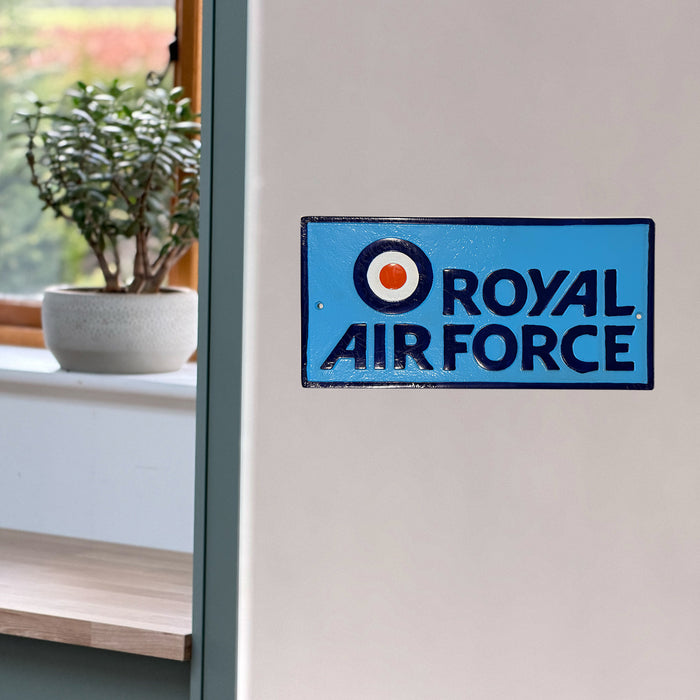 RAF Rectangular Wall Plaque (Cast Aluminium) – Indoor/Outdoor