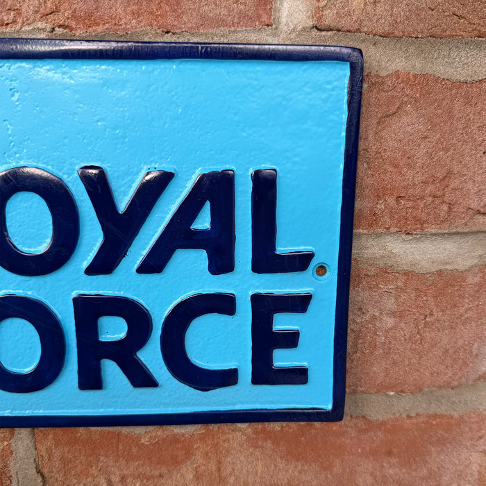 RAF Rectangular Wall Plaque (Cast Aluminium) – Indoor/Outdoor