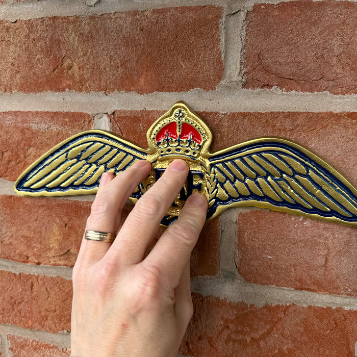 RAF Wings Wall Plaque – Cast Aluminium, 30cm (Indoor/Outdoor)