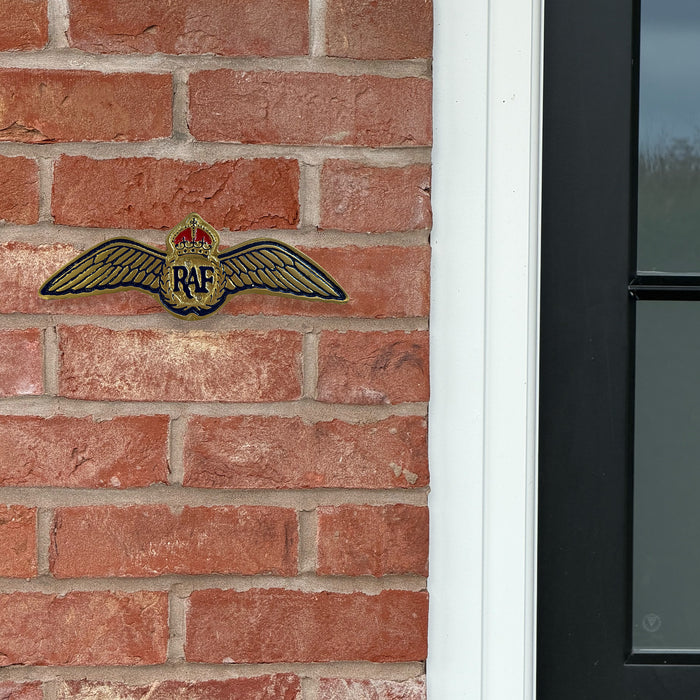 RAF Wings Wall Plaque – Cast Aluminium, 30cm (Indoor/Outdoor)