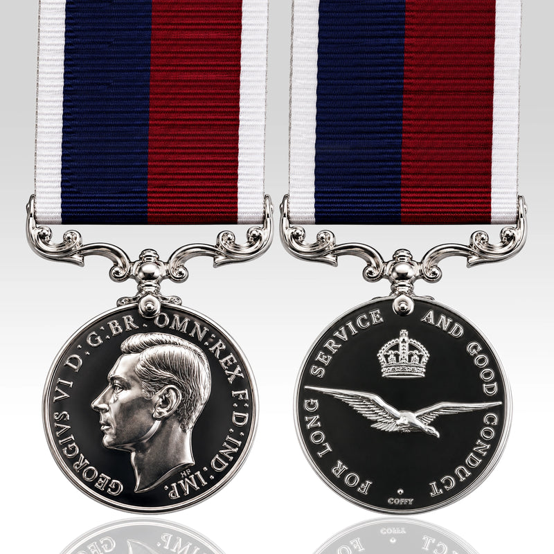 RAF Long Service & Good Conduct Medal (George VI) n a white background