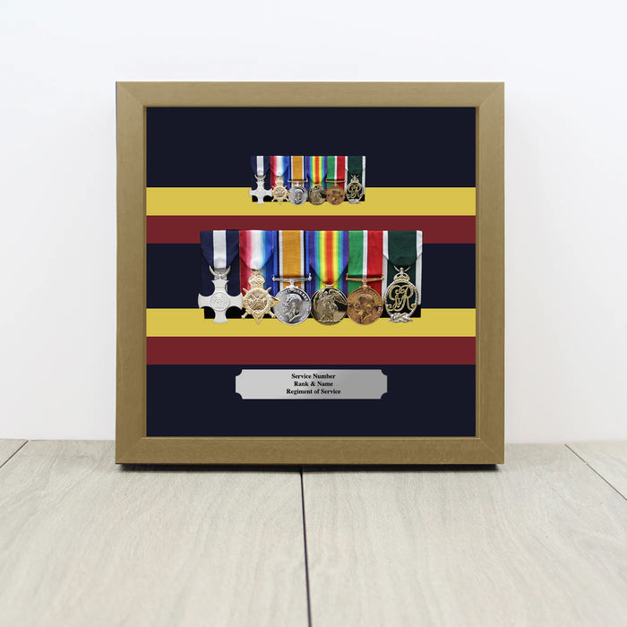 REME Full-Size & Miniature Medal Display – Mounted Medal Sets (Large Square Format)