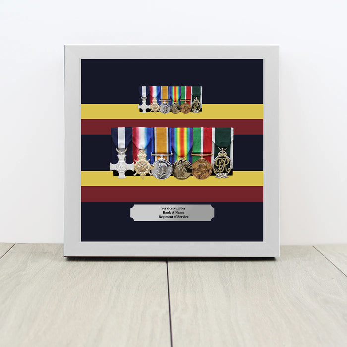 REME Full-Size & Miniature Medal Display – Mounted Medal Sets (Large Square Format)